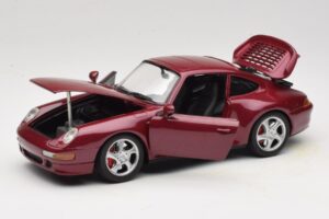 Porsche 911 993 Turbo Raudonas Anson 1:18 30320-W Metalas - nuotrauka 2 iš 8