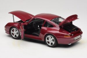 Porsche 911 993 Turbo Raudonas Anson 1:18 30320-W Metalas - nuotrauka 5 iš 8