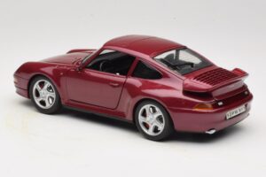 Porsche 911 993 Turbo Raudonas Anson 1:18 30320-W Metalas - nuotrauka 7 iš 8