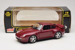 Porsche 911 993 Turbo Raudonas Anson 1:18 30320-W Metalas - nuotrauka 8 iš 8