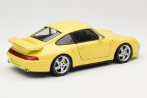 Porsche 911 993 Turbo S Geltonas UT Models 1:18 27836 Metalas - nuotrauka 3 iš 8