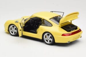 Porsche 911 993 Turbo S Geltonas UT Models 1:18 27836 Metalas - nuotrauka 5 iš 8