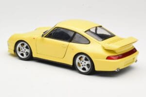 Porsche 911 993 Turbo S Geltonas UT Models 1:18 27836 Metalas - nuotrauka 7 iš 8