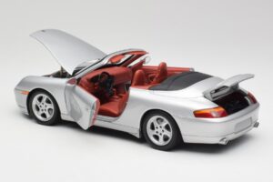 Porsche 911 996 Kabrioletas Sidabras Gate 1:18 1052 Metalas - nuotrauka 5 iš 8