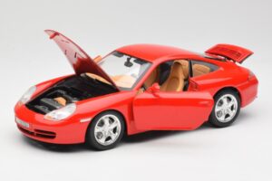 Porsche 911 996 Carrera 4 Raudonas Bburago 1:18 30085 Metalas - nuotrauka 2 iš 8