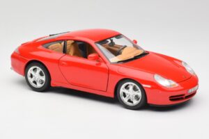 Porsche 911 996 Carrera 4 Raudonas Bburago 1:18 30085 Metalas - nuotrauka 6 iš 8