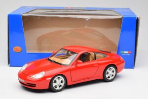 Porsche 911 996 Carrera 4 Raudonas Bburago 1:18 30085 Metalas - nuotrauka 8 iš 8