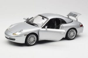 Porsche 911 996 Carrera Kabrioletas Sidabrinis Hot Wheels 1:18 213595 Metalas - nuotrauka 2 iš 8