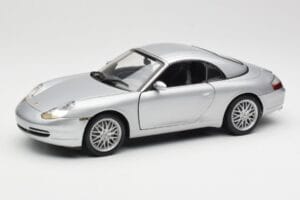 Porsche 911 996 Carrera Kabrioletas Sidabrinis Hot Wheels 1:18 213595 Metalas