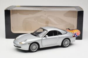 Porsche 911 996 Carrera Kabrioletas Sidabrinis Hot Wheels 1:18 213595 Metalas - nuotrauka 8 iš 8