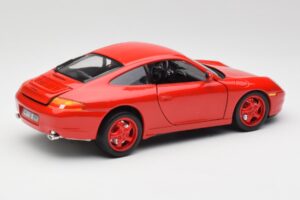 Porsche 911 996 Carrera Raudonas Riboto Leidimo Bburago 1:18 3385-M1 Metalas - nuotrauka 3 iš 8
