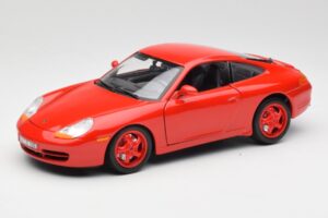 Porsche 911 996 Carrera Raudonas Riboto Leidimo Bburago 1:18 3385-M1 Metalas
