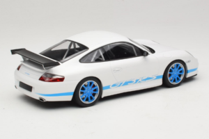 Porsche 911 996 GT3 RS Baltas Mėlynos Juostos Minichamps 1:18 155062021 Metalas - nuotrauka 2 iš 6