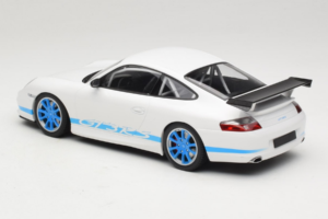 Porsche 911 996 GT3 RS Baltas Mėlynos Juostos Minichamps 1:18 155062021 Metalas - nuotrauka 5 iš 6