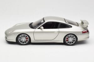Porsche 911 996 GT3 Sidabrinis Hot Wheels 1:18 C2590 Metalas - nuotrauka 4 iš 8