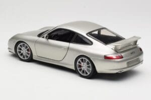 Porsche 911 996 GT3 Sidabrinis Hot Wheels 1:18 C2590 Metalas - nuotrauka 7 iš 8