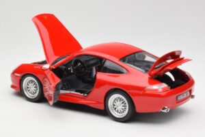 Porsche 911 996 GT3 Strasse Raudonas Bburago 1:18 30395 Metalas - nuotrauka 5 iš 8