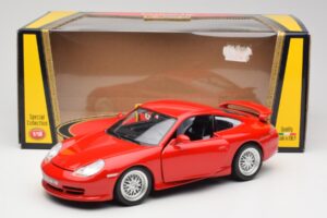 Porsche 911 996 GT3 Strasse Raudonas Bburago 1:18 30395 Metalas - nuotrauka 8 iš 8