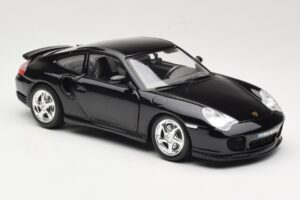 Porsche 911 996 Turbo Juodas Bburago 1:18 18-12030 Metalas - nuotrauka 6 iš 8