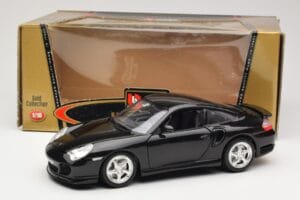 Porsche 911 996 Turbo Juodas Bburago 1:18 3367 Metalas - nuotrauka 8 iš 8