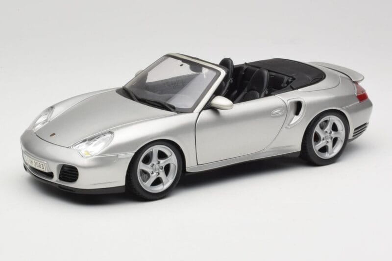 Porsche 911 996 Turbo Kabrioletas Sidabrinis Maisto 1:18 31660 Metalas