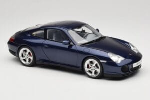 Porsche 911 996.2 Carrera 4S Tamsiai Mėlynas GT Spirit 1:18 GT938 Derva - nuotrauka 4 iš 6