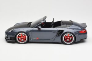 Porsche 911 997 Kabrioletas Liberty Walk Pilkas GT Spirit 1:18 GT463 Derva - nuotrauka 3 iš 6