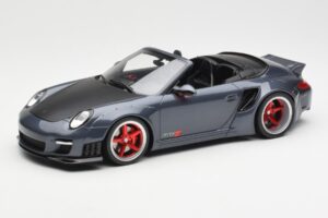 Porsche 911 997 Kabrioletas Liberty Walk Pilkas GT Spirit 1:18 GT463 Derva