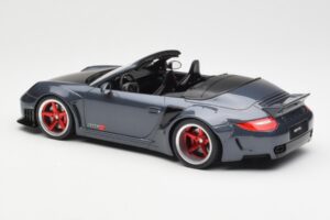 Porsche 911 997 Kabrioletas Liberty Walk Pilkas GT Spirit 1:18 GT463 Derva - nuotrauka 5 iš 6