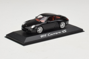 Porsche 911 997 Carrera 4S Juodas Minichamps 1:43 WAP02010116 Metalas - nuotrauka 2 iš 4