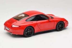 Porsche 911 997 Carrera 4S Raudonas Norev 1:18 187510 Metalas - nuotrauka 3 iš 8