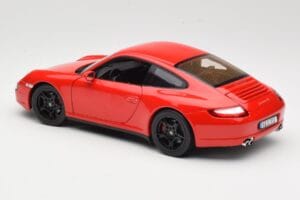 Porsche 911 997 Carrera 4S Raudonas Norev 1:18 187510 Metalas - nuotrauka 7 iš 8