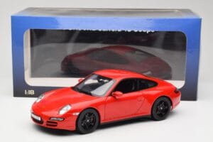 Porsche 911 997 Carrera 4S Raudonas Norev 1:18 187510 Metalas - nuotrauka 8 iš 8