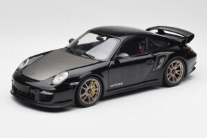 Porsche 911 997 GT2 RS Juodas & Sidabrinis Ratai Minichamps 1:18 100069401 Metalas
