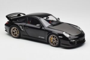 Porsche 911 997 GT2 RS Juodas & Sidabrinis Ratai Minichamps 1:18 100069401 Metalas - nuotrauka 6 iš 8