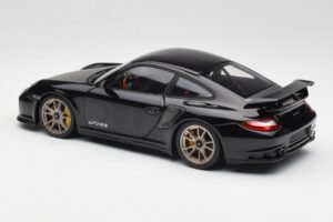 Porsche 911 997 GT2 RS Juodas & Sidabrinis Ratai Minichamps 1:18 100069401 Metalas - nuotrauka 7 iš 8