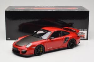 Porsche 911 997 GT2 RS Raudonas Su Juodais Ratlankiais Minichamps 1:18 100069407 Metalas - nuotrauka 8 iš 8