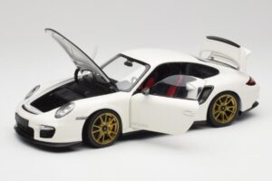 Porsche 911 997 GT2 RS Baltas & Auksinis Ratai Minichamps 1:18 100069406 Metalas - nuotrauka 2 iš 8