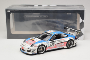 Porsche 911 997 GT3 R #123 Muhlner Motorsport E. Fumal / E. Thiry 24 Hours of Spa 2011 Minichamps 1:18 151118923 Metalas - nuotrauka 6 iš 6