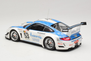 Porsche 911 997 GT3 R #53 Muhlner Motorsport P-Y. Vannelet / U. Peyroles Class Winners 24 Hours of Spa 2010 Minichamps 1:18 1 - nuotrauka 5 iš 6