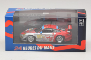 Porsche 911 997 GT3 RSR #80 J. Bergmeister / S. Neiman / D. Law 24 Hours of Le Mans 2009 Minichamps 1:43 400096980 Metalas - nuotrauka 4 iš 4