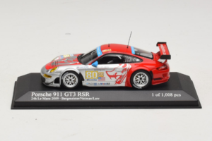 Porsche 911 997 GT3 RSR #80 J. Bergmeister / S. Neiman / D. Law 24 Hours of Le Mans 2009 Minichamps 1:43 400096980 Metalas