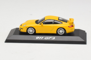 Porsche 911 997 GT3 Geltonas Minichamps 1:43 WAP02012116 Metalas