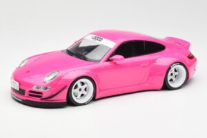 Porsche 911 997 RWB Rožinis IXO 1:18 18CMC167 Metalas