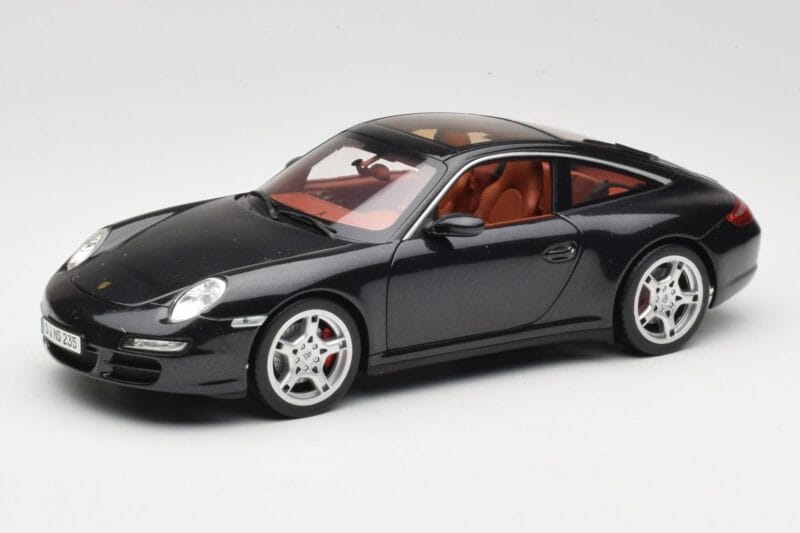 Porsche 911 997 Targa Juodas Norev 1:18 187506 Metalas