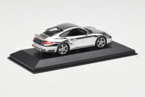 Porsche 911 997 Turbo Chrome Silver Minichamps 1:43 WAP02060816-R Metalas - nuotrauka 2 iš 5