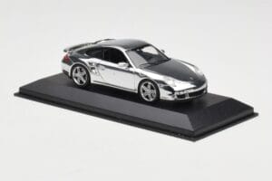 Porsche 911 997 Turbo Chrome Silver Minichamps 1:43 WAP02060816-R Metalas - nuotrauka 3 iš 5