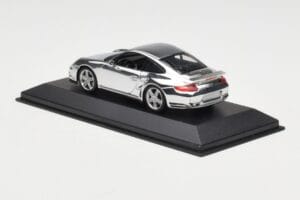 Porsche 911 997 Turbo Chrome Silver Minichamps 1:43 WAP02060816-R Metalas - nuotrauka 4 iš 5