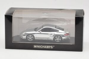 Porsche 911 997 Turbo Chrome Silver Minichamps 1:43 WAP02060816-R Metalas - nuotrauka 5 iš 5