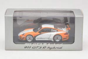 Porsche 911 GT3 R Hybrid 997.2 Presentation White Orange Minichamps 1:43 WAP0201170B Metalas - nuotrauka 4 iš 4